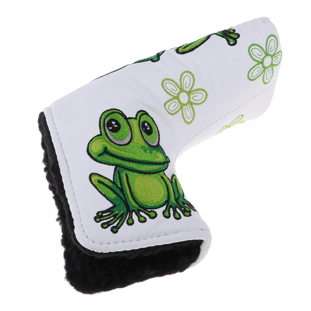 Golf Putter Cover Frog Pattern Center PU Head