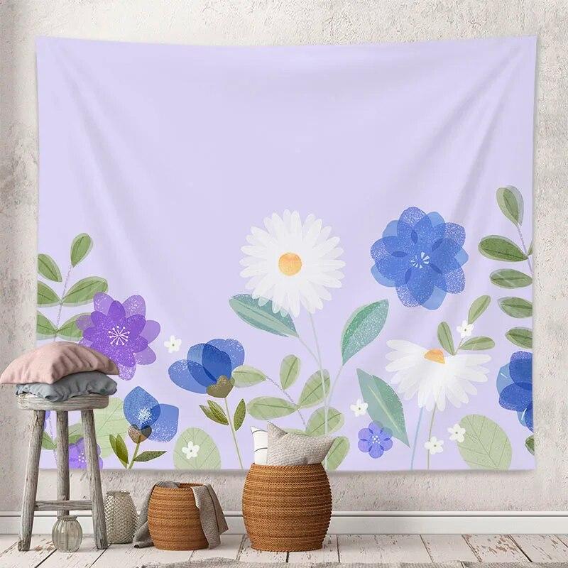 Decorative Tapestry Tulip Flowers Background Home Decoration Living Room Art Wall Covering