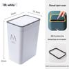 Press-Type Trash Can with Lid for Home, Hotel, or Bathroom