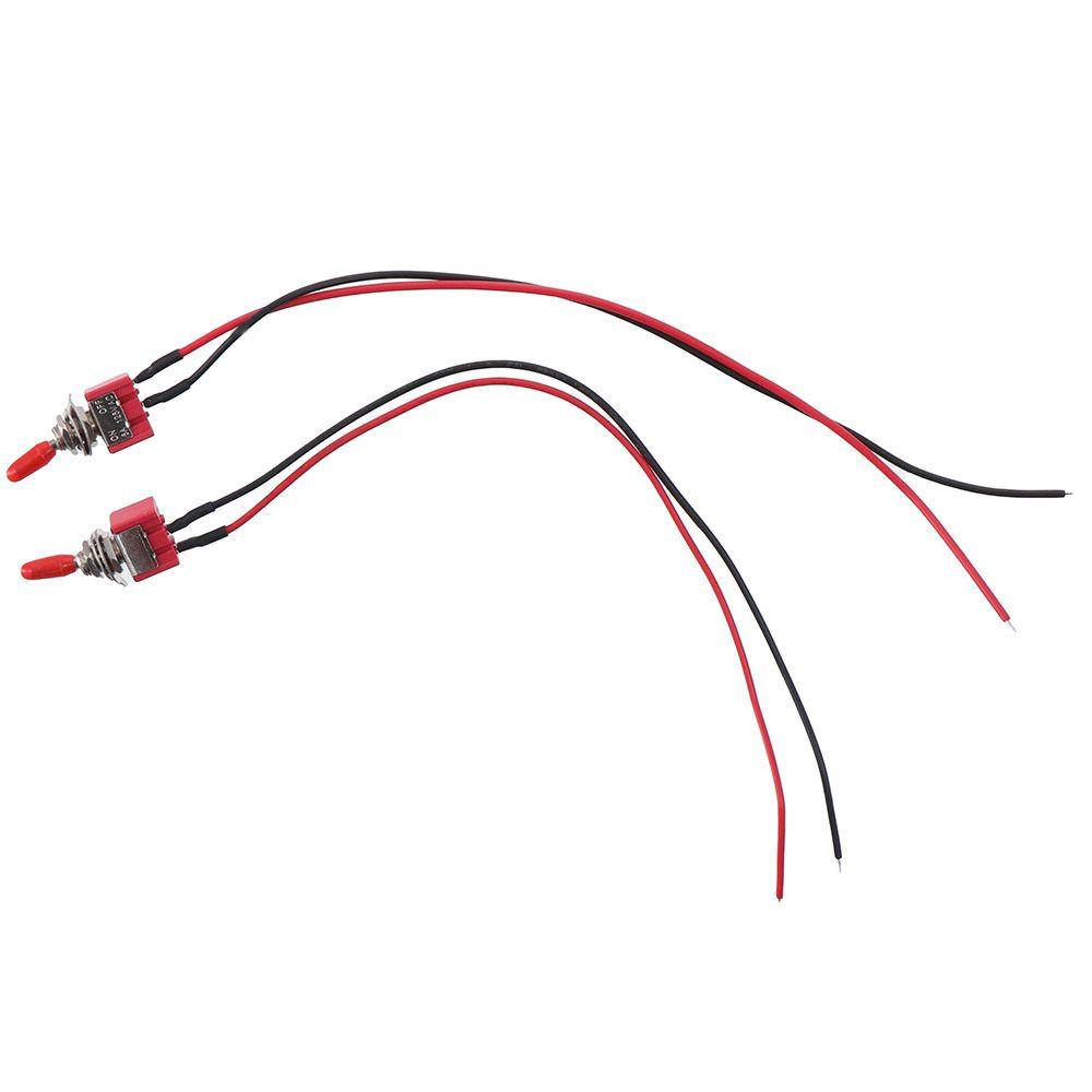 1/8 Stück 2 Positionen 2 Pins Miniatur Kippschalter MTS-101 SPST Mini Kippschalter 6A 250V Vorgecrimptes Kabel Knopf