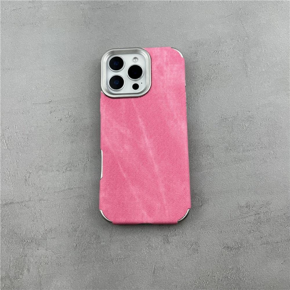 Candy Vintage Cowboy Stoff Hülle für iPhone 17 Air 16 15 14 13 12 Pro Max 11 Plus 17Pro Jeans Weicher Stoßfänger Galvanisierte Abdeckung