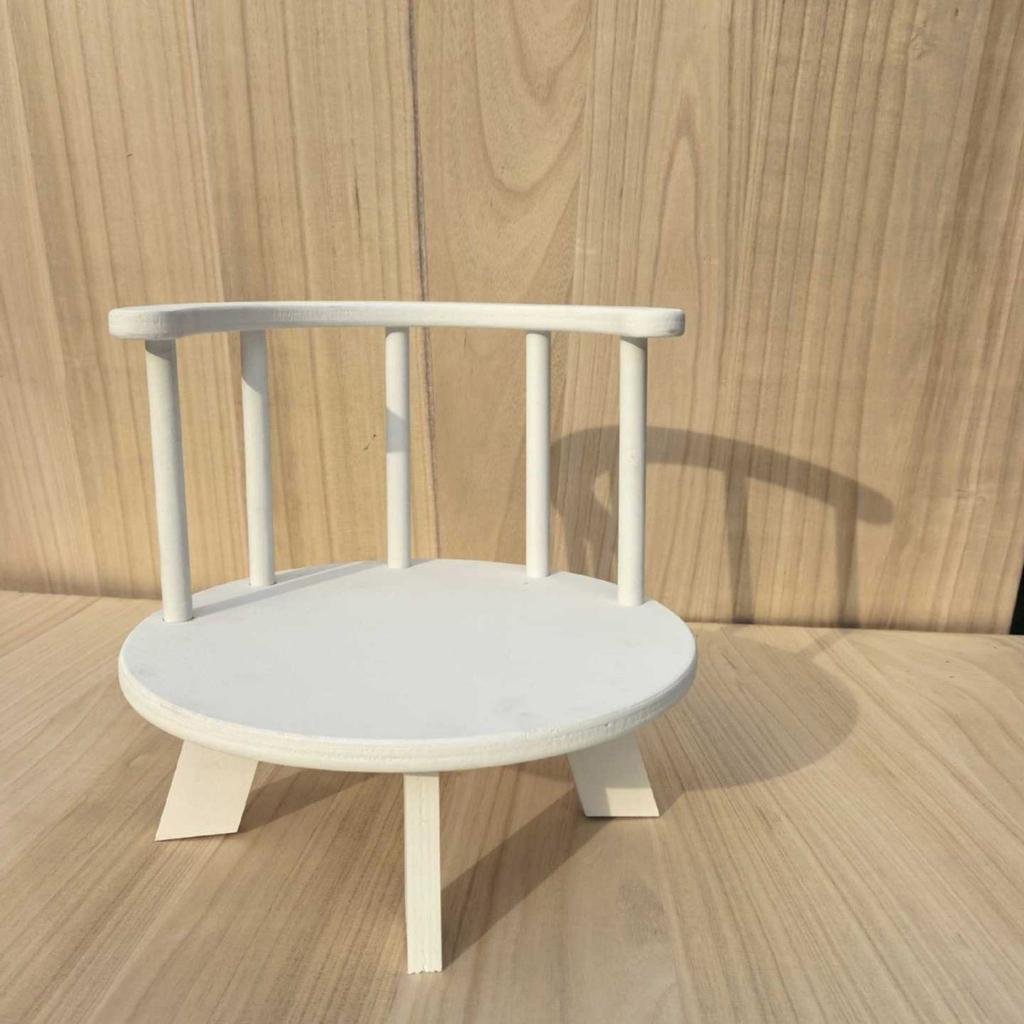 Baby Fotoshootings Holzhocker Sofa Foto-Requisiten Weißes Holz Kleiner Fotografiestuhl für Baby Posing Assistent