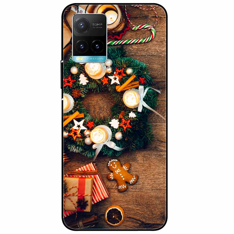 Für vivo Y33s Hülle Y 33s Silikon Weich Bemalt Katze Schwarze Hüllen für Vivo V2109 Y33S Rückseite TPU Hülle für VIVOY33s Cartoon