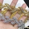Costume Decorative Silver Gold Plated Trimming Leaf Acrylic Rhinestones Chain Lace Ribbon Dress Upholstery Sewing Textile Trims