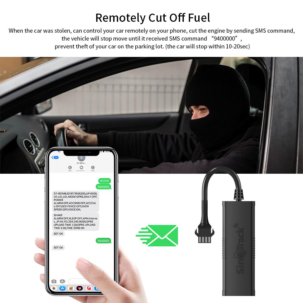 SinoTrack Mini GPS Tracker 3PCS ST-901M Vehicle Tracking Device Car Motorcycle GSM Locator Remote Control With Real Time GPS