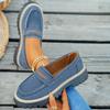 2025 new spring and autumn loafers large size casual polished British style women's shoes thick heel thick sole foreign trade retro single shoes