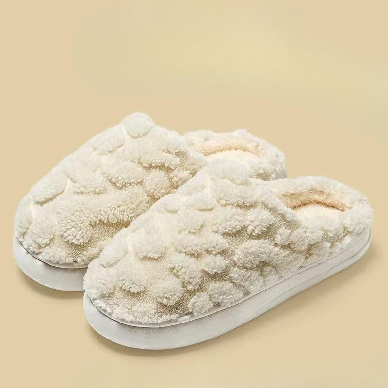 Women's Thick-soled Anti-slip and Warm Cotton Shoes, Couple's Home Silent Slippers