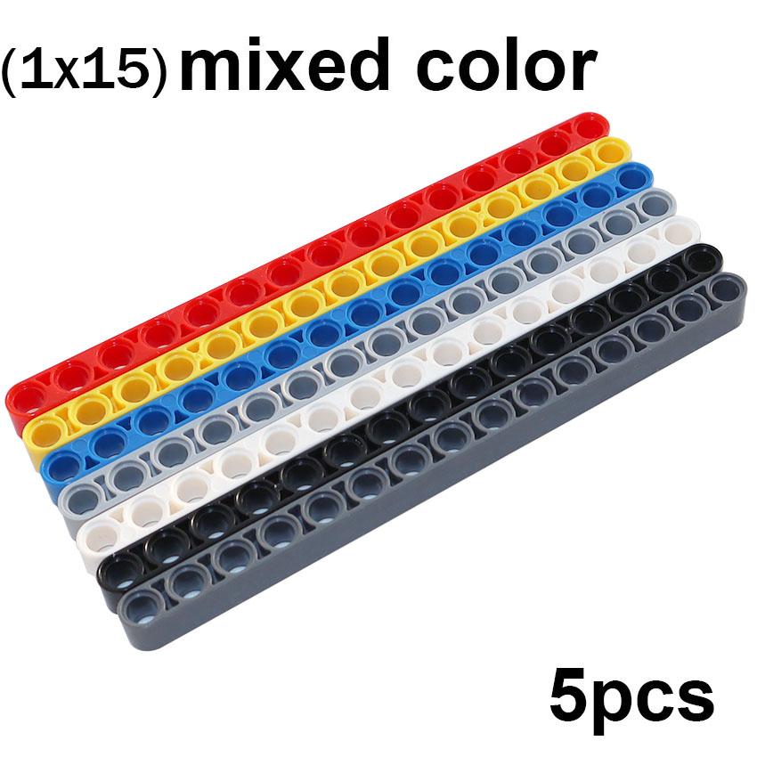 

5PCS Building Blocks Technical Parts 1x15 MOC 32278 High-Tech Liftarm Thick Assembles Particles DIY Educational Bricks