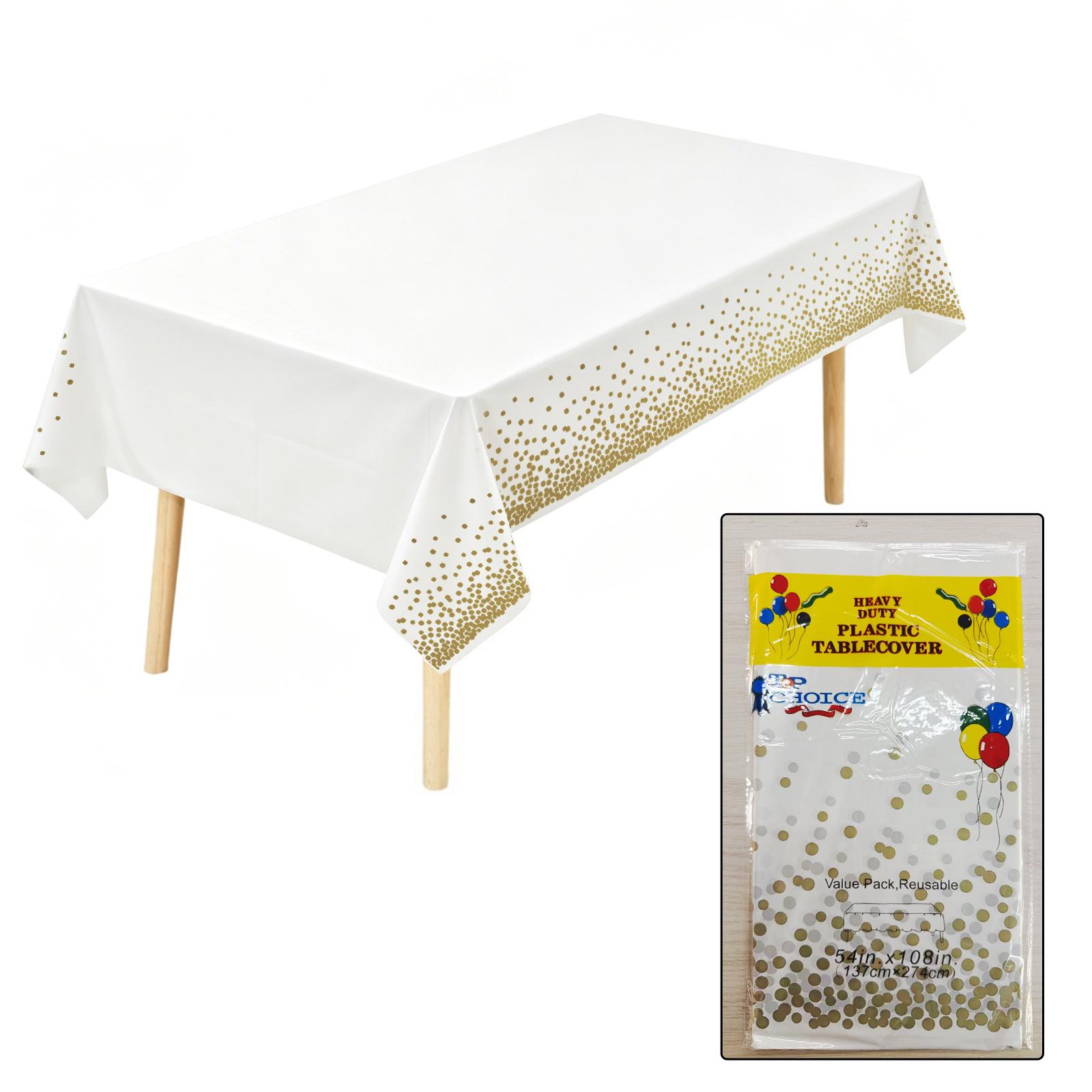 Thickened Polka Dot Disposable Party Tablecloth for Birthdays & Weddings