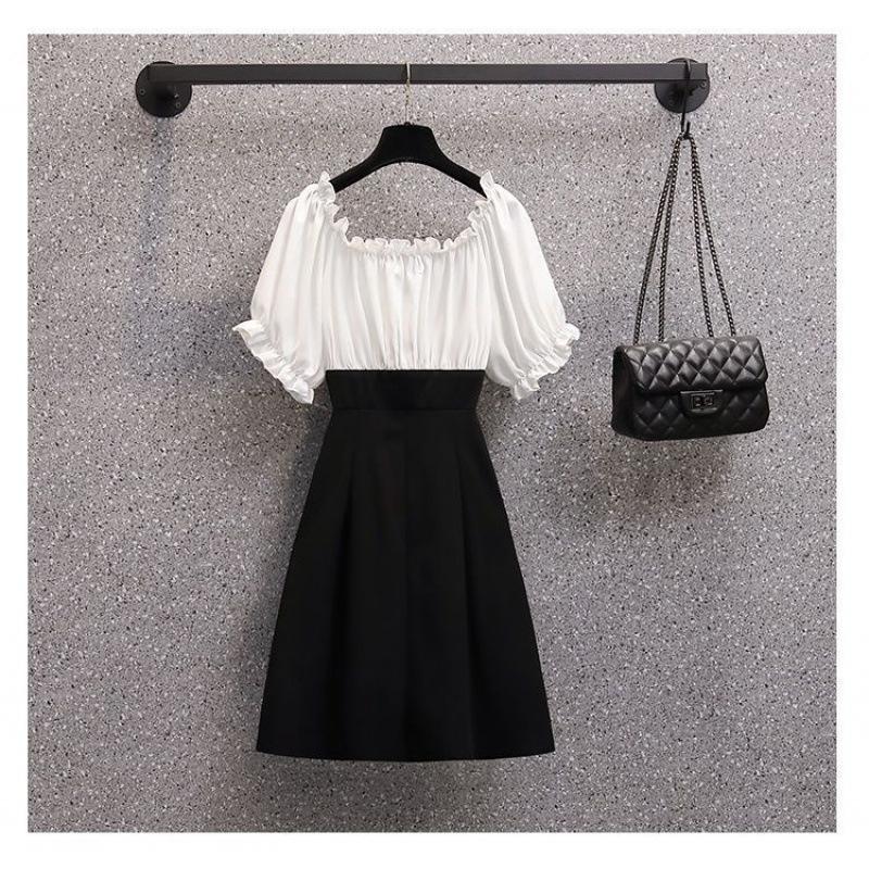 Summer new sweet and salty super fairy little black skirt fashion design Hepburn dress