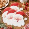 20 PZ Tovaglioli di Carta di Natale Tovaglioli a Forma di Testa di Babbo Natale per Festa di Natale Decorazione Tavola Casa