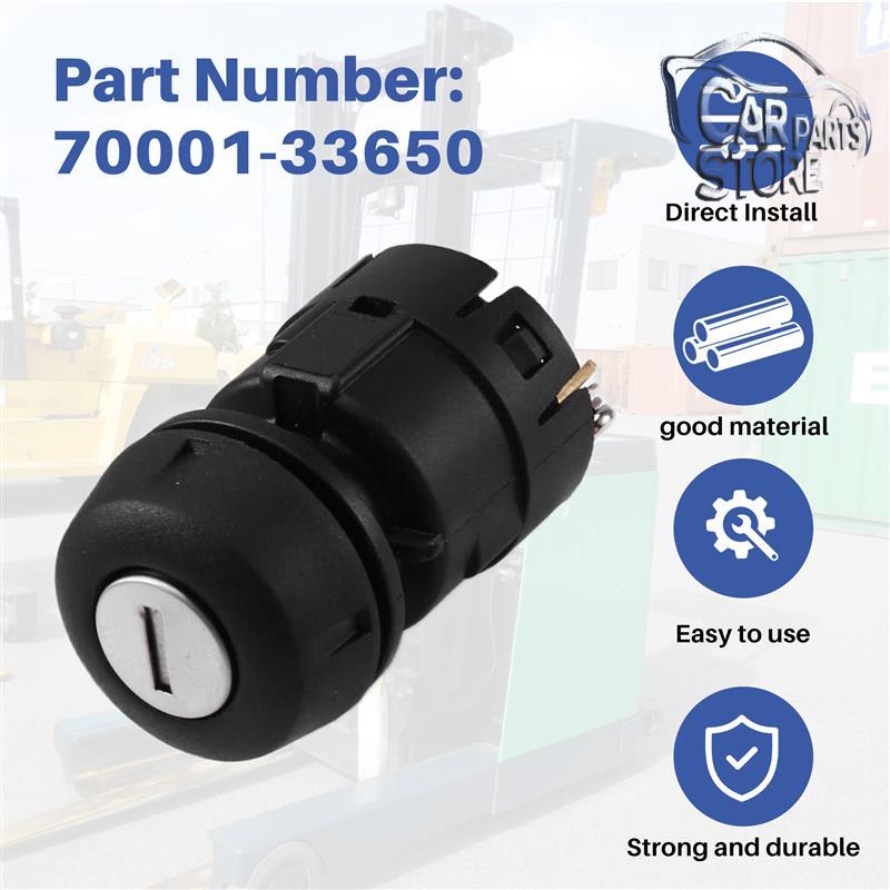 70001-33650 Forklift Parts Ignition Switch With 2 Keys For Nichiyu FBR15/18 FBTFB15/30