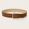 Retro Street Style Solid Color Suede Women Casual Wide Belt For Daily Outfits