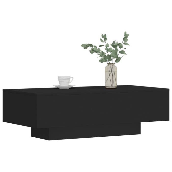 VidaXL Table basse noir 100x49,5x31 cm bois d'ingénierie 833890