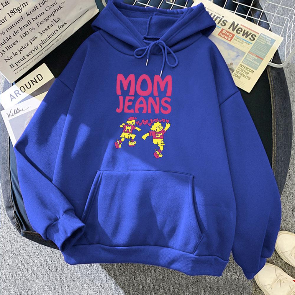Funny Graphic Clothes Band Mom Jeans Band Streetwear Hoodies Long Sleeve Soft Hooded Pullovers Printing Women