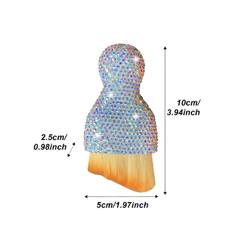 Bling Diamond Car Interior Dust Sweeping Soft Brush Car Washing Tool Keyboard Gap Car Dust Brush Out Trend Cleaning Brush