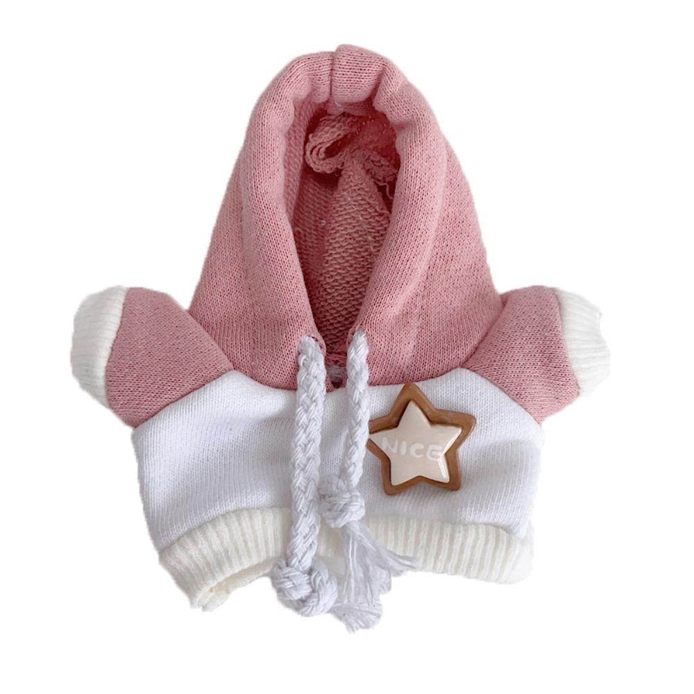 6 Colors Clothes Tops Hoodies Mini Stuffed Dolls Toys Accessories  for 17cm Stuffed Dolls розовый