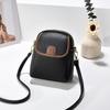 2025 Summer Korean Style Lychee Color Block Phone Crossbody Bag