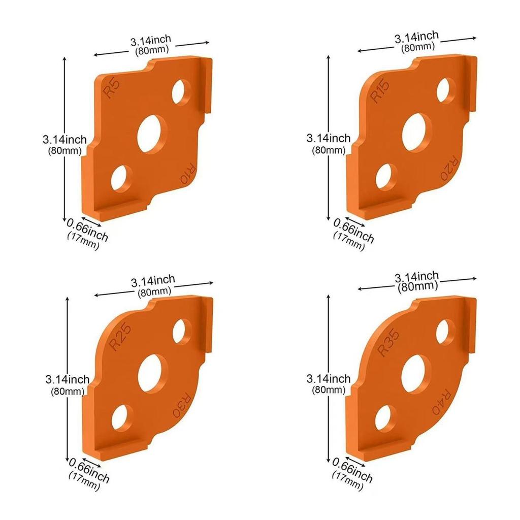 4 Pieces Corner Curvature Template Lightweight Positioning