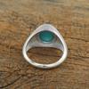Natural Larimar Ring, 925 Sterling Silver Ring, Men's Signet Ring, Boho Statement Ring, Gemstone Ring, Handmade Ring, Husband Gift Ring, Gift For Him