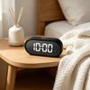 LED Digital Dual Alarm Clock Snooze Modes Adjustable Brightness Voice Control USB Charging Table Timepiece Nightstand Decor