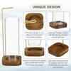 Incense Holder Modern Incense Burner with Removable Glass Ashes Catcher Incense Sticks Base for Room Decor Yoga Meditation