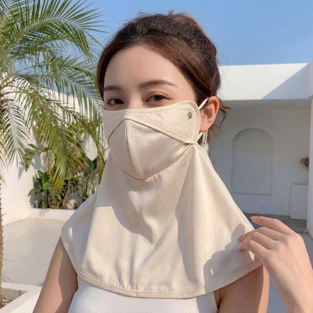 Smooth Face Sun Protection Elastic Breathable Sunshade Mask Daily Neck Sunscreen Mask  Summer