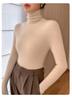 Women's Slim Fit High Neck Seamless Wool Sweater