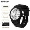 Sanda 6097 Dual Calendar Luminous Waterproof Watch for Men & Women - Trendy, Creative, and Ideal for Outdoor Activities.