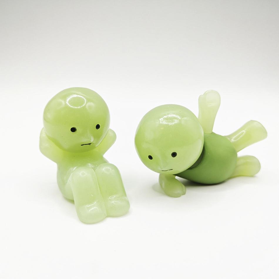 Smiski Hippers Blind Box Yoga Fitness Series Mini Figure Cute Noctilucent Decoration Doll Bedroom Fitness Series Model Toy Gift