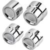 HDBUBALUS Front Rear Axle Nut Covers Axle Caps Fit for Harley Dyna 2008-2017 Softail 2008-later 4 pcs Chrome