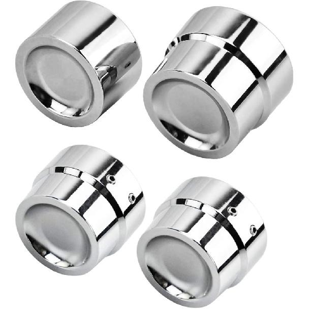 HDBUBALUS Front Rear Axle Nut Covers Axle Caps Fit for Harley Dyna 2008-2017 Softail 2008-later 4 pcs Chrome