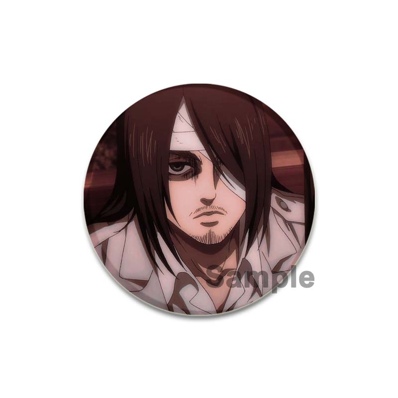 32/44/58mm Eren Yeager Ikony Pin Ručně vyráběná Brož Na Oblečení Kreslený Cosplay Odznak Batoh Dekorace Šperky Dárek