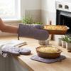 Oven Mitts Pot Holders Set Heat Proof Cotton Non Slip Kitchen Oven Gloves with Hanging   for Cooking Grilling Machine Washable