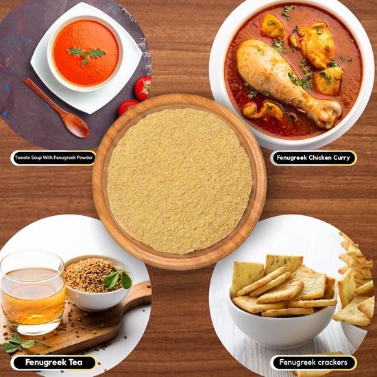 Organic Zing Fenugreek Powder Also Known As Methi Seed Powder | Preservative Free | Product of India - 907g Resealable Pack