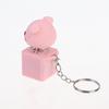 Pig Keychain Usb Clicky Keyboard Fidget Button Led Sound Keychain Adorable Design For Bag Pendant Stress Relief Small Gifts