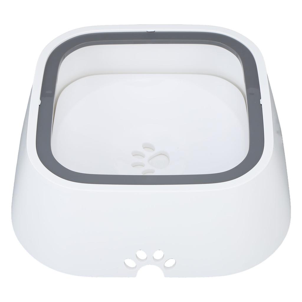 Pet Slow Water Feeder Splash Proof Prevent Slip Car Carried Large Dog Water Bowl for Cat White