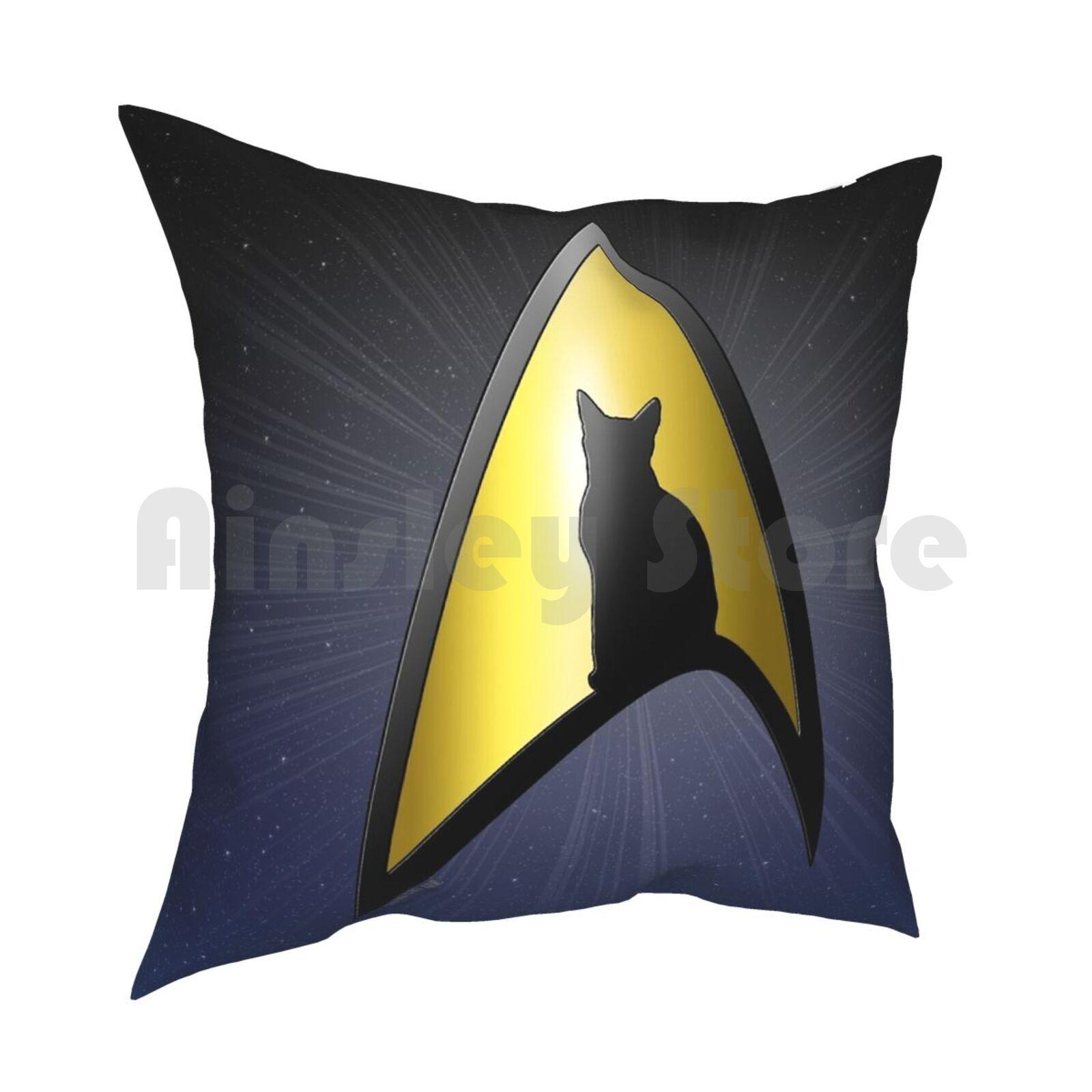 Starfleet Cat Pillow Case Printed Home Soft Throw Pillow Star Rbpartnerprogram Startrek Theoriginalseries Star Cat Kitty 30x30cm 12x12in