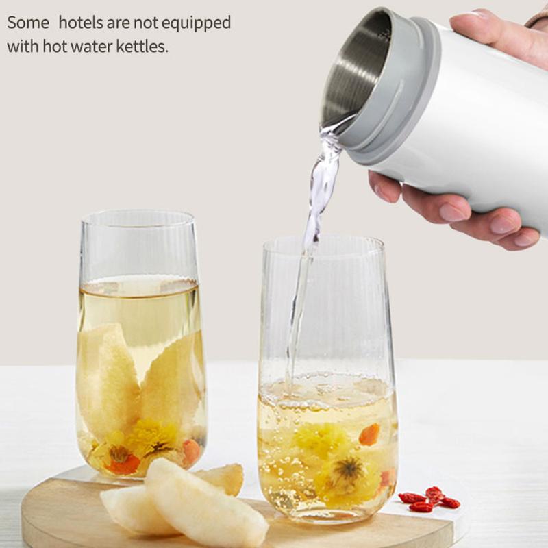 Portable Stainless Steel Kettle Mini Electric Bottle Thermal Cup For Boil Hot Water Baby Milk Powder
