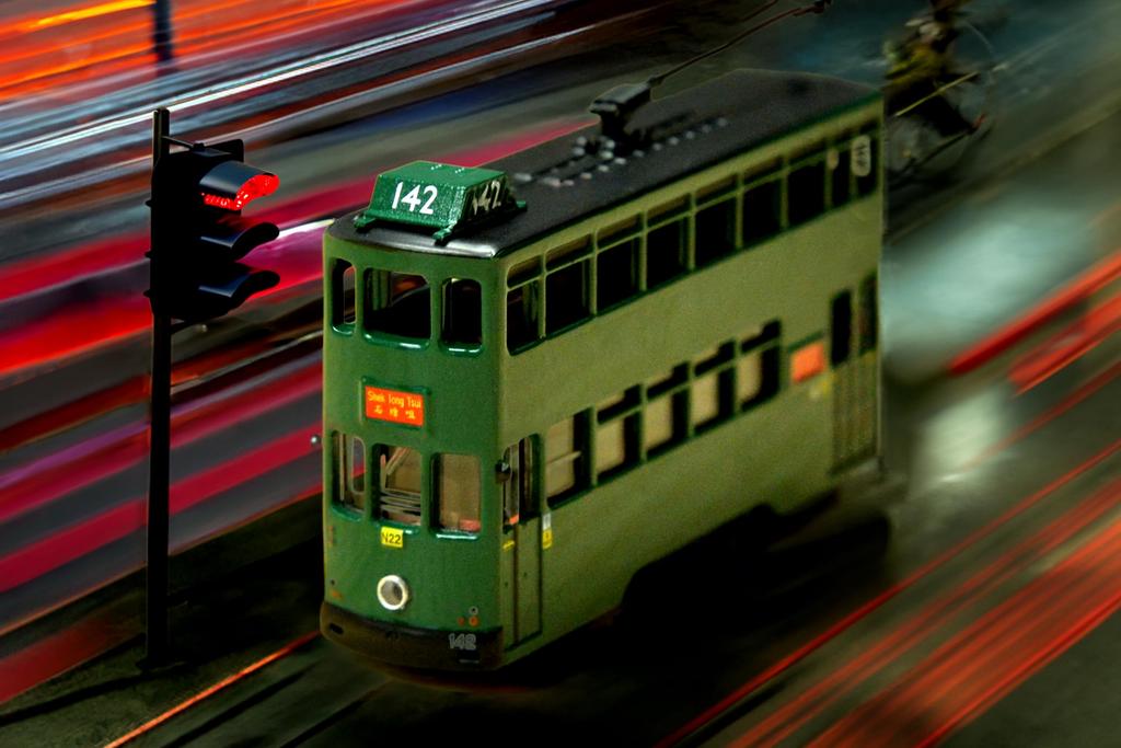 Tiny City 1/120 Nr. 32 Hongkong Straßenbahn (Shek Tong Tsui) Diecast Miniaturauto