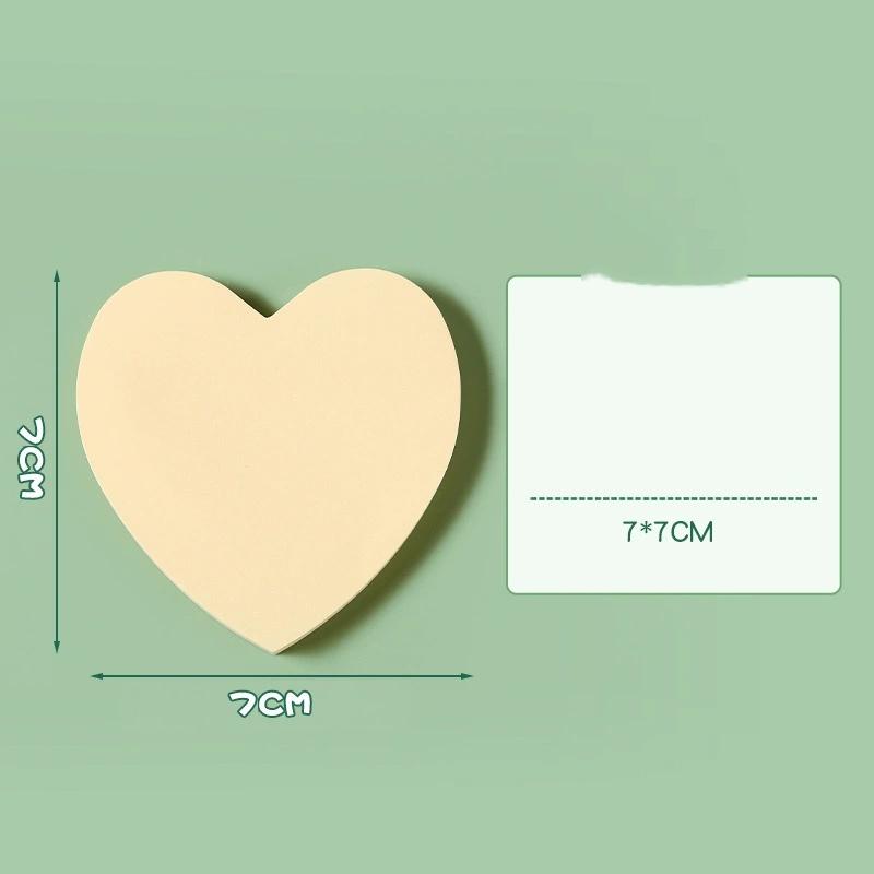 50 Stück/Set Kreative Liebes-Post-it-Notizen für Grundschüler, Mittelschüler, herzförmige Notizaufkleber