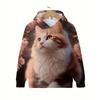 Girls Clothes Hoodies Cute Cat 3D Print Child Sweatshirt Autumn Cartoon Clothes for Children Girl Tops Fashion Children Clothes