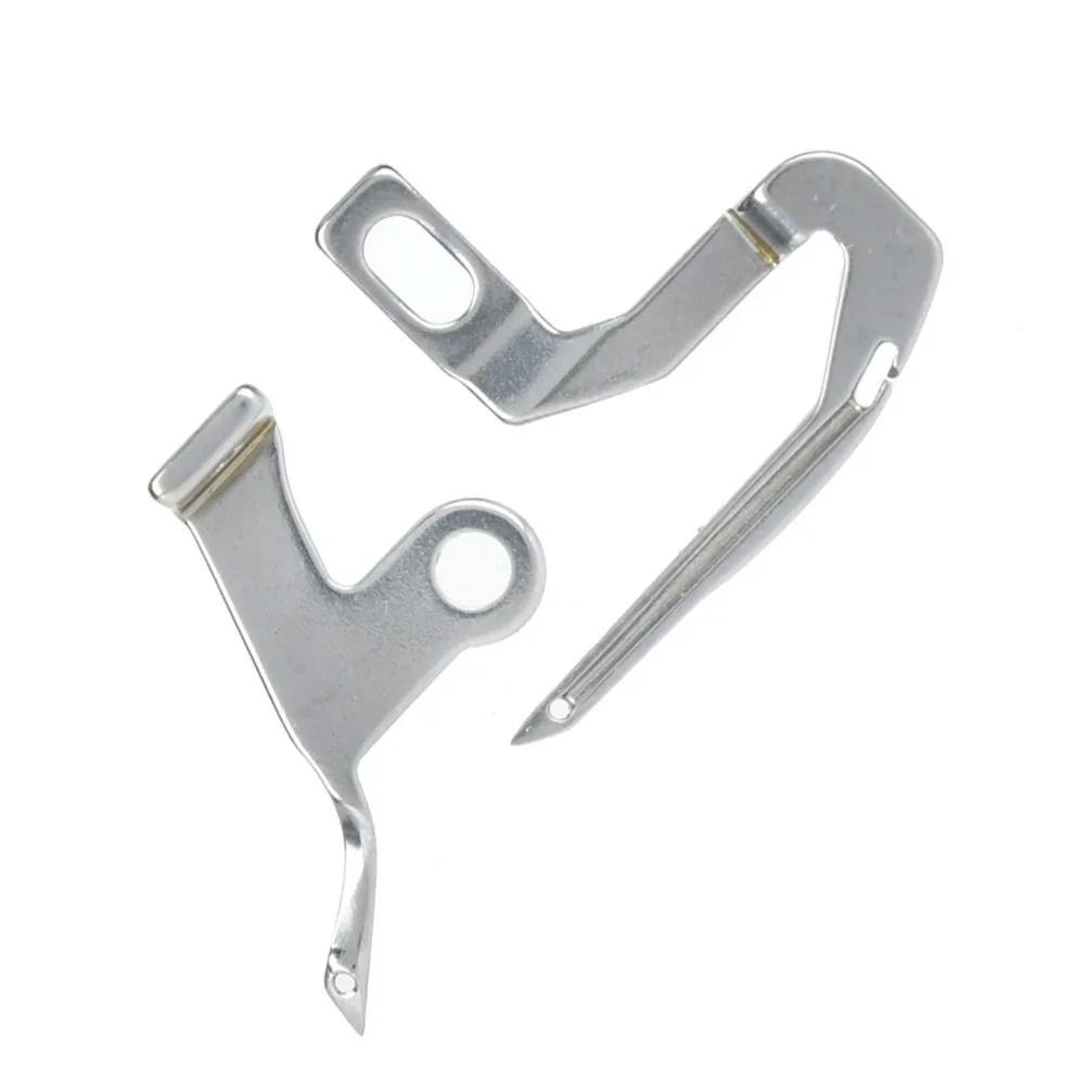 2pcs Alloy Overlock Looper Multifunctional Silver Sewing Machine Looper Household Durable Upper Lower Looper Household Sewing