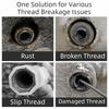 Dual Specification Broken Wire Extractor Durable Steel Damage Screw Extractor  Angle Valves Repair