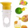 2Pcs Manual Lemon Squeezer Fruit Juicer with Built-in Filter BPA-Free Citrus Juicer with Lid Portable Lime Juicer