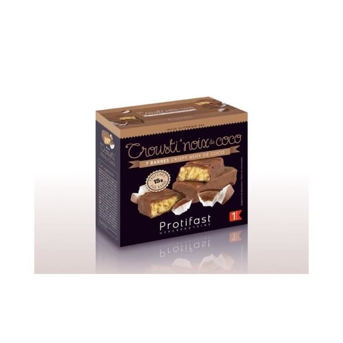 Protifast En-Cas Hyperprotéiné Crousti' Noix de Coco 7 barres