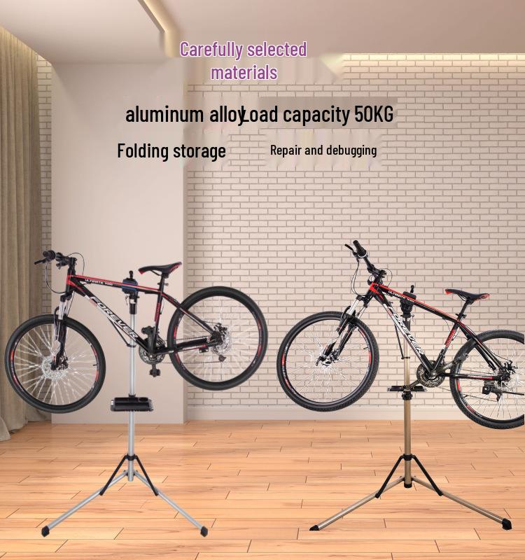 Folding Aluminum Alloy Repair Stand for Mountain and Road Bikes