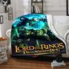 1PC The Lord of the Rings printed blanket, all season lightweight home office outdoor nap multifunctional blanket A6
