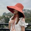 WTEMPO Wide Brim Sunscreen Bucket Hats Lace Up UV Protection Basin Hats Women Outdoor Travel Beach Sun Hats