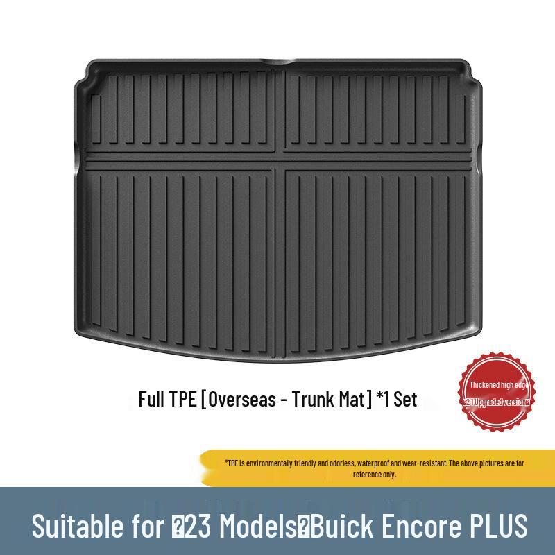 Eco-friendly TPE floor, trunk, and seat back mats for the 2023 Buick Encore Plus.